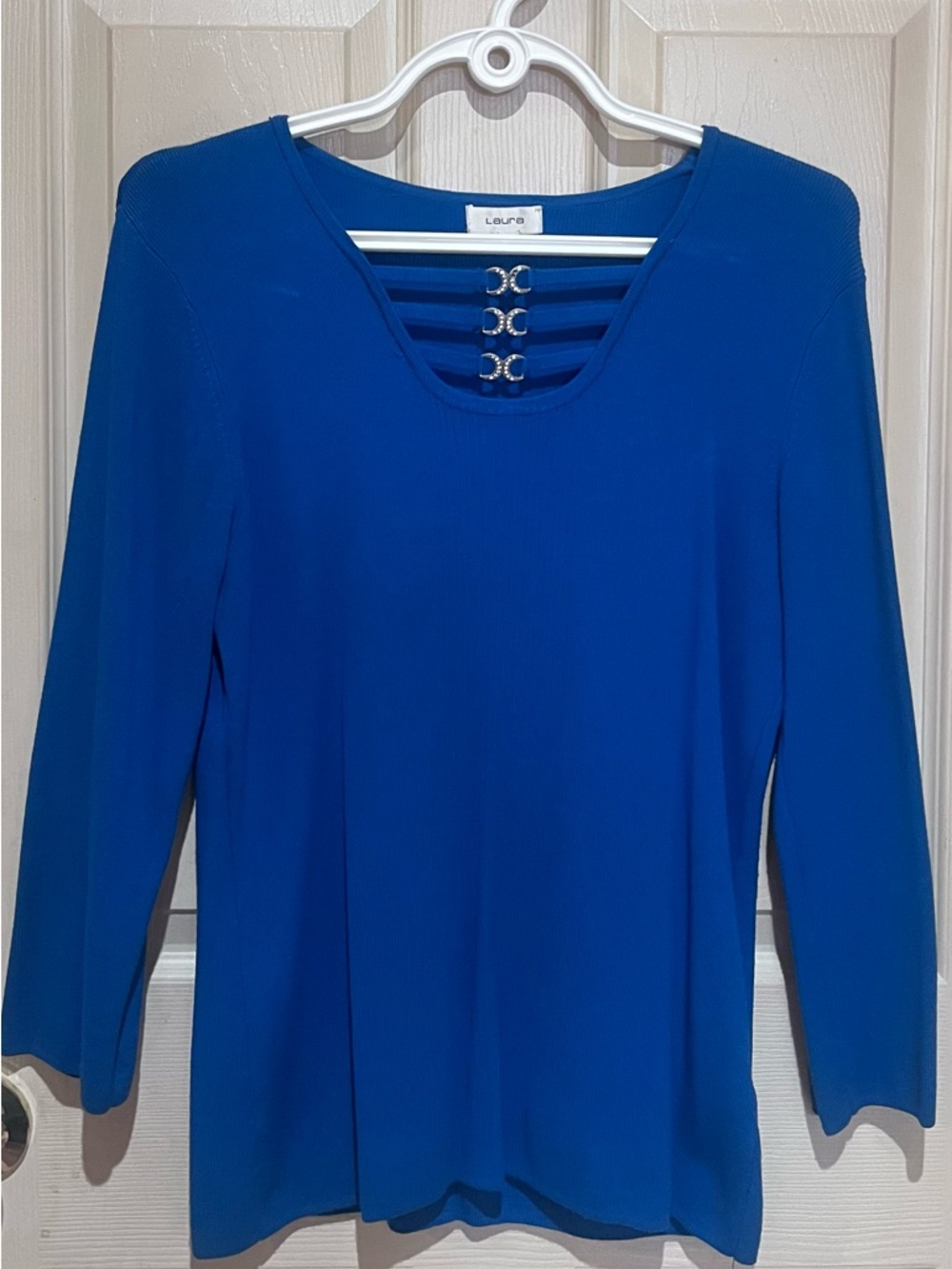 Laura Top with Decorative Strap Rings, Size M
